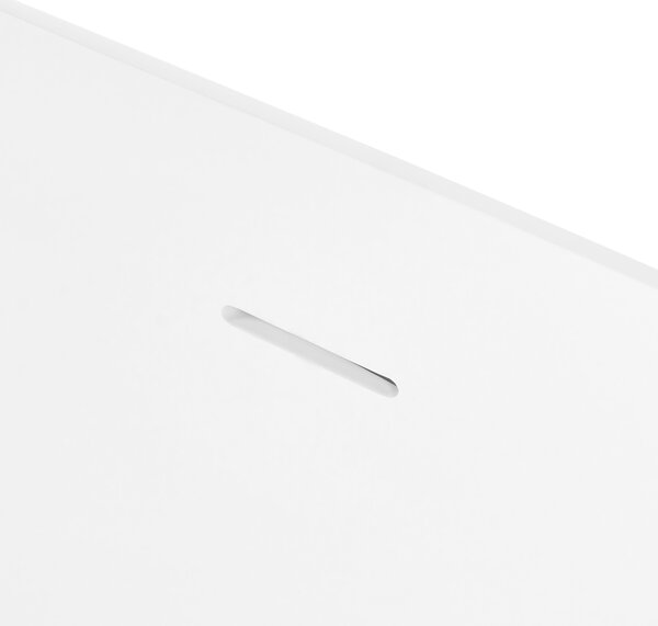 Voľne stojaca vaňa biela solid surface 170 cm oválna s tenkým okrajom moderná kúpeľňa