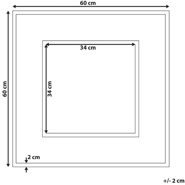 Nástenné zrkadlo tmavohnedá čierna teakové drevo sklo 60 x 60 cm štvorcový tvar prírodné moderný štýl doplnky