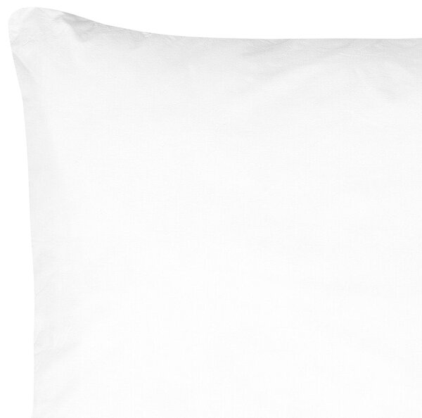 Vankúš biely poťah z mikrovlákna polyesterová výplň 80 x 80 cm vysoký profil spálňa