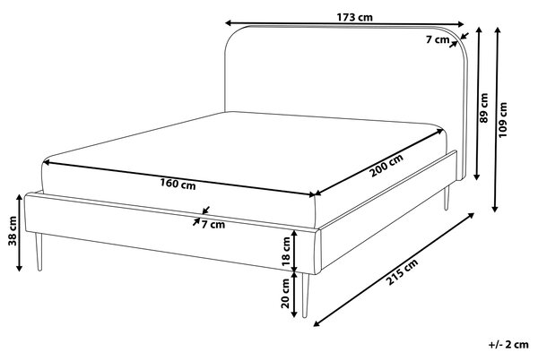 Posteľ čierna čalúnená zamatová 160 x 200 cm čalúnené čelo zlaté nohy lamelový rošt minimalistický dizajn