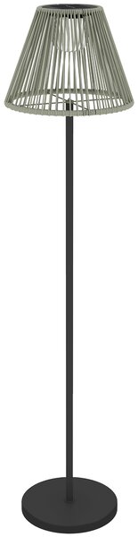 OUTSUNNY Solárna stojacia lampa RATAN v boho štýle 33x135 cm
