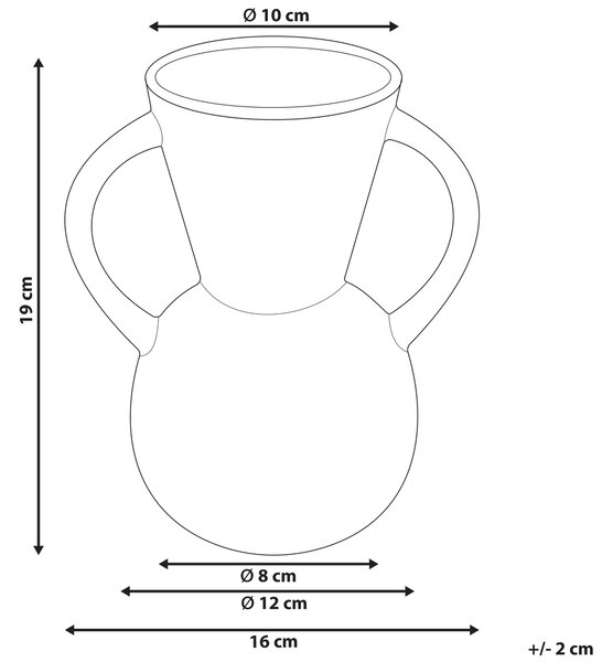 Váza na kvety hnedá porcelánová 19 cm minimalistický bytový doplnok na stôl