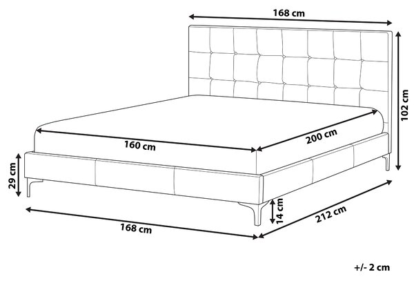 Posteľ sivá zamatová 160 x 200 cm čalúnený rám postele prešívané čelo lamelový rošt