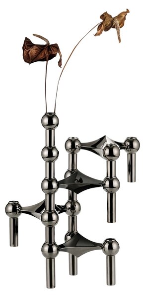 Dizajnová vázička STOFF Nagel Black Chrome