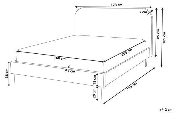 Posteľ žltá čalúnená zamatová 160 x 200 cm čalúnené čelo zlaté nohy lamelový rošt minimalistický dizajn