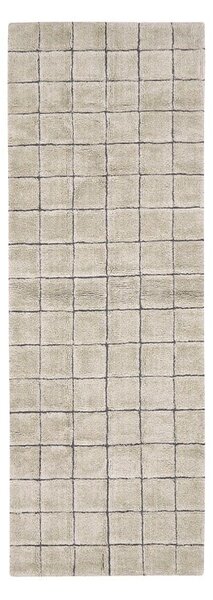 Béžový ručne tkaný vlnený behúň 80x230 cm Mosaic Sandstone – Lorena Canals