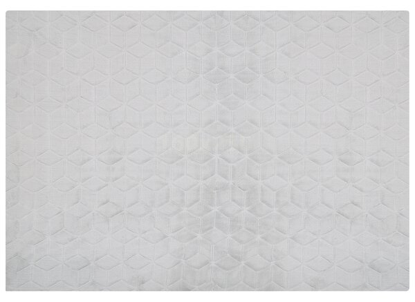 Koberec z umelej zajačej kožušiny sivozelený 160 x 230 cm umelá polyesterová kožušina mäkký huňatý s vysokým vlasom