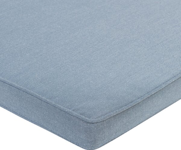 Sada 8 sedacích vankúšov na záhradné stoličky modrá polyester odolnosť voči vode šnúrky snímateľný poťah rustikálny štýl