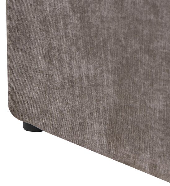 Posteľ s úložným priestorom sivobéžová 180 x 200 cm ženilkové čalúnenie elegantné čelo zdvíhací rošt