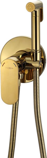 Mexen Milo, podomietková bidetová batéria s ručnou spŕškou, zlatá lesklá, 7599350-50
