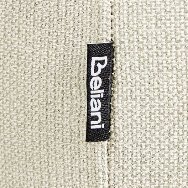 Kreslo svetlobéžové polyester látkové čalúnenie retro glamour štýl s podrúčkami obývacia izba
