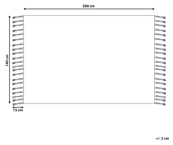 Koberec sivá a biela 140 x 200 cm syntetický materiál dekoratívne strapce indický štýl do interiéru a exteriéru