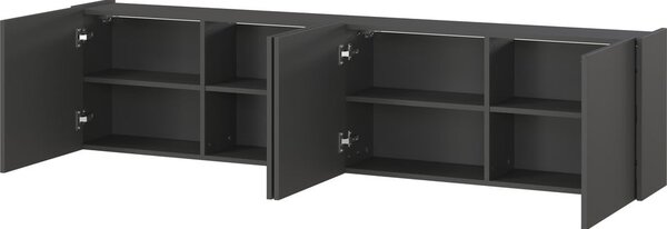 Antracitový TV stolík 183x45 cm Piana – Germania