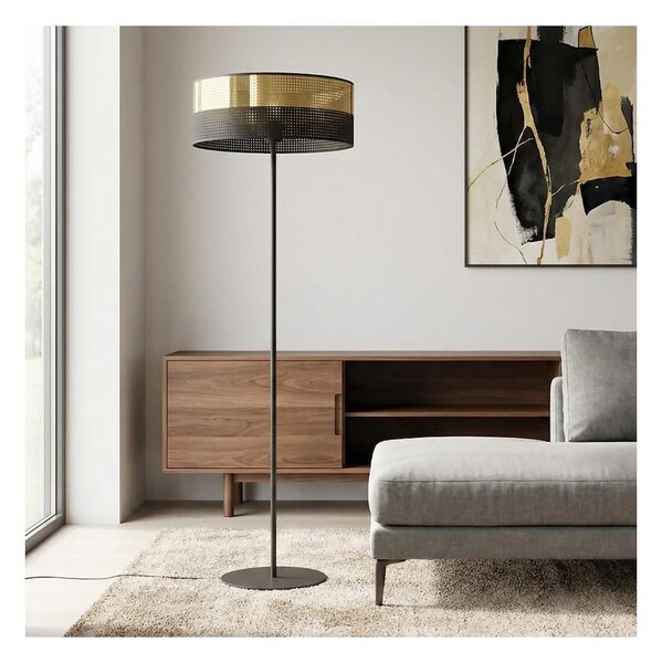 Stojacia lampa LUX 1xE27/15W/230V čierna/zlatá