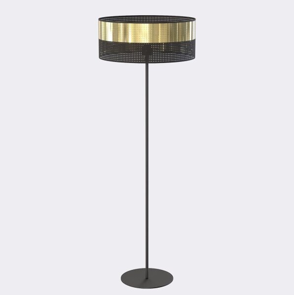 Stojacia lampa LUX 1xE27/15W/230V čierna/zlatá