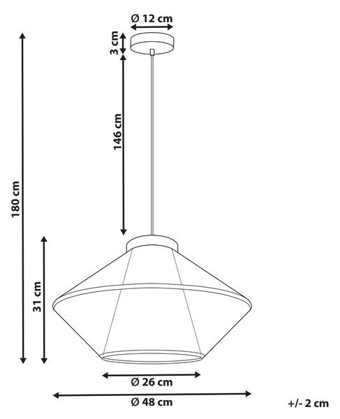 Závesná lampa béžová tienidlo z bavlnených nití osvetlenie do interiéru prírodný štýl japandi