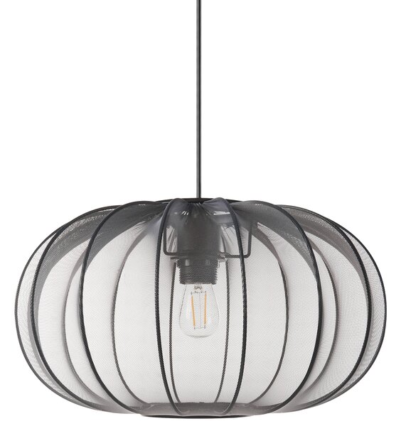 Závesná lampa čierna nylon látkové tienidlo osvetlenie moderný štýl obývacia izba
