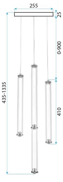 Toolight Moderné LED osvetlenie TUBE G024-4CPR zlaté