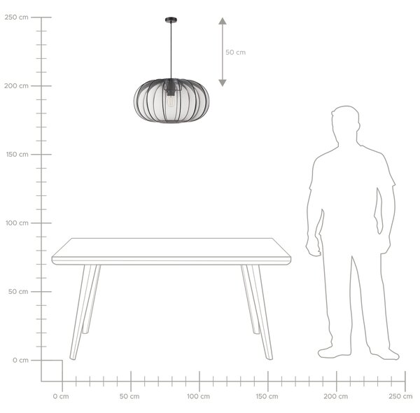 Závesná lampa čierna nylon látkové tienidlo osvetlenie moderný štýl obývacia izba