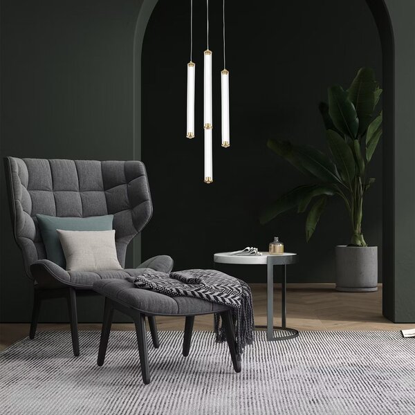 Toolight Moderné LED osvetlenie TUBE G024-4CPR zlaté
