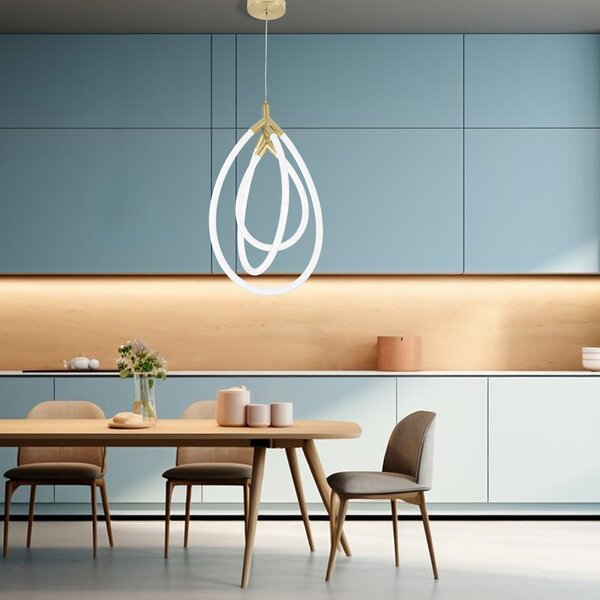 Toolight Moderné LED osvetlenie Circle-2 G018-CP zlaté