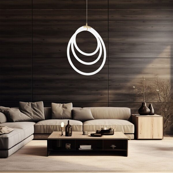 Toolight Dizajnové LED osvetlenie Circle G016-CP zlaté