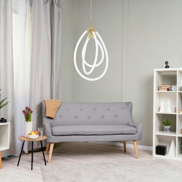 Toolight Moderné LED osvetlenie Circle-2 G018-CP zlaté