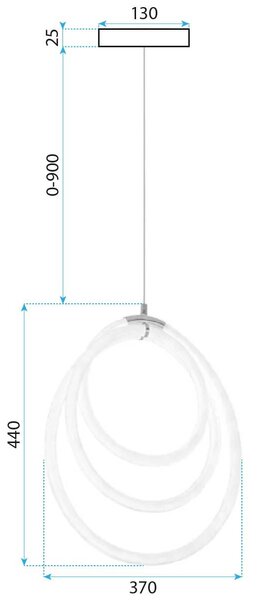 Toolight Dizajnové LED osvetlenie Circle G016-CP zlaté
