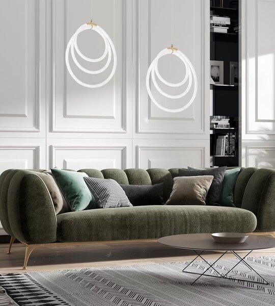 Toolight Dizajnové LED osvetlenie Circle G016-CP zlaté