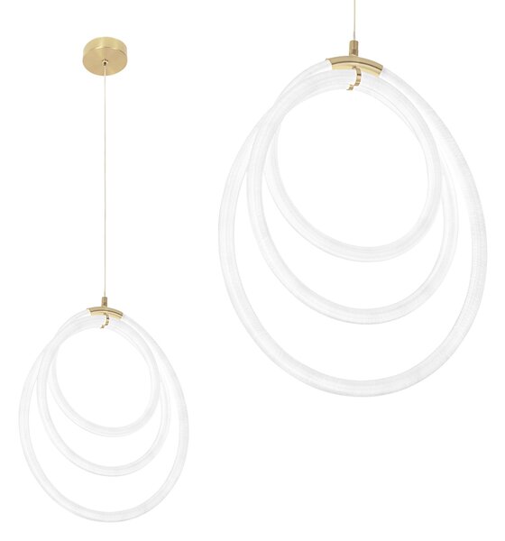 Toolight Dizajnové LED osvetlenie Circle G016-CP zlaté