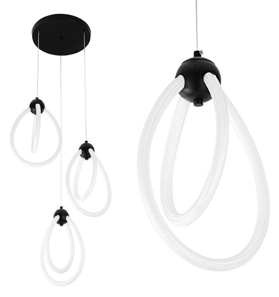 Toolight Dekoratívne LED osvetlenie G022-3CPR čierne
