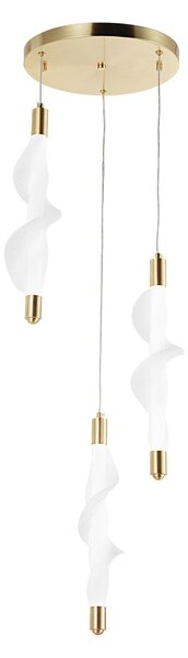 Toolight Moderné dizajnové LED osvetlenie G009-3CPR zlaté/biele
