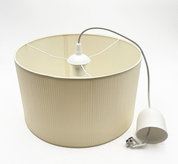 Závesný luster na lanku SIRJA PLISADO 1xE27/15W/230V priemer 35 cm krémový
