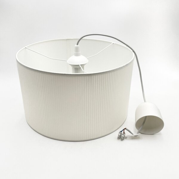 Luster na lanku SIRJA PLISADO 1xE27/15W/230V pr. 35 cm biela