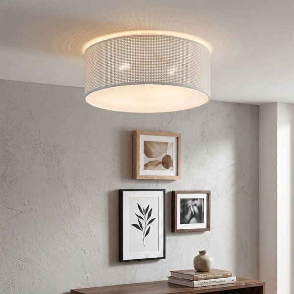 Stropné svietidlo SIRJA PLISADO 2xE27/15W/230V pr. 35 cm biela