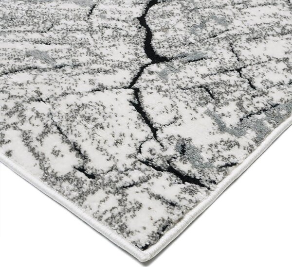 Kusový koberec s abstraktným vzorom 40x60 BRAWLEY 1 - šedý / biely