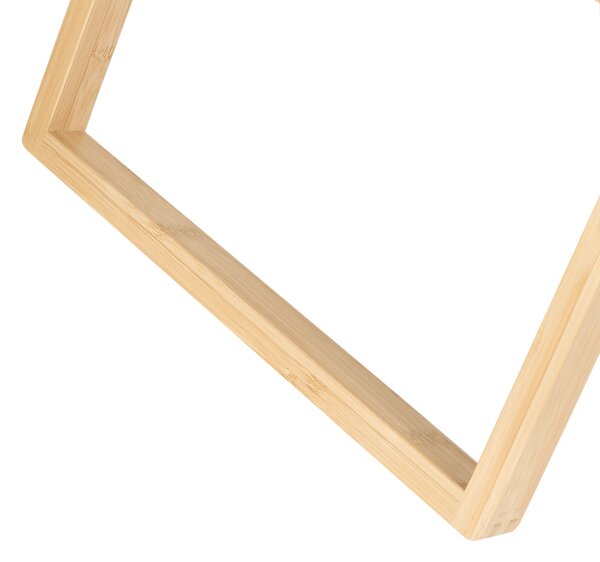 Drevený stojan na uteráky svetlohnedý bambusové drevo skladací vešiak do kúpeľne