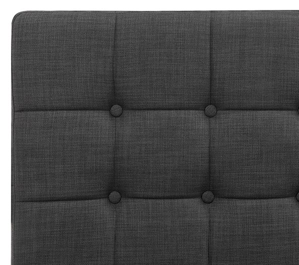 Polohovateľná posteľ tmavosivá čalúnená 160 x 200 cm elektrické nastavenie roštu a opierky hlavy