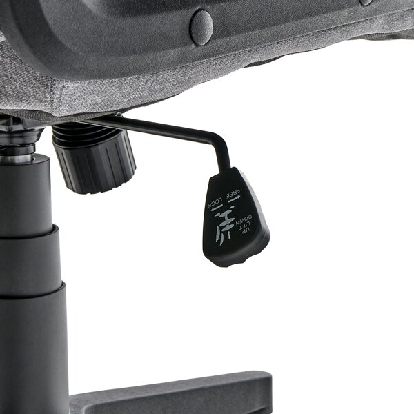 Kancelárska stolička sivá látkové čalúnenie otočná nastaviteľná výška moderný štýl kancelária