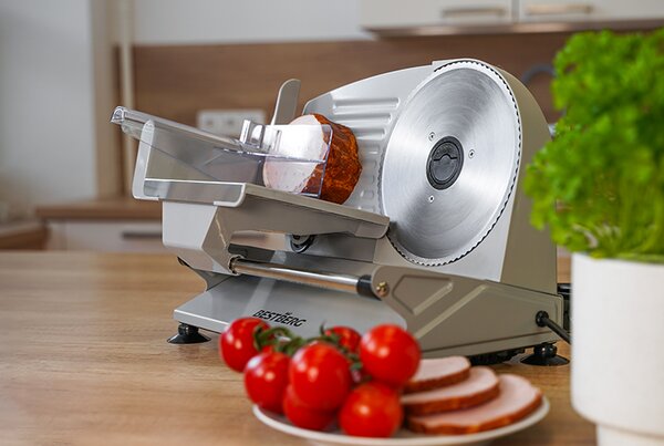 Elektrický krájač BestBerg BBS-400 / 250 W / šedá