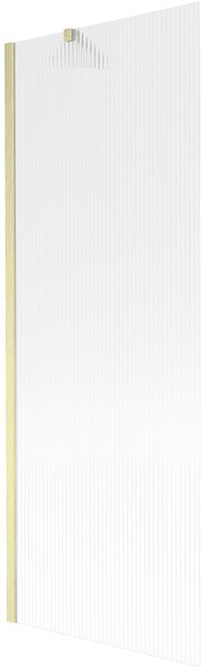 Mexen Next, 1-krídlová vaňová zástena 70 x 150 cm, 6mm sklo Ribs, zlatá matná, 895-070-000-00-09-55