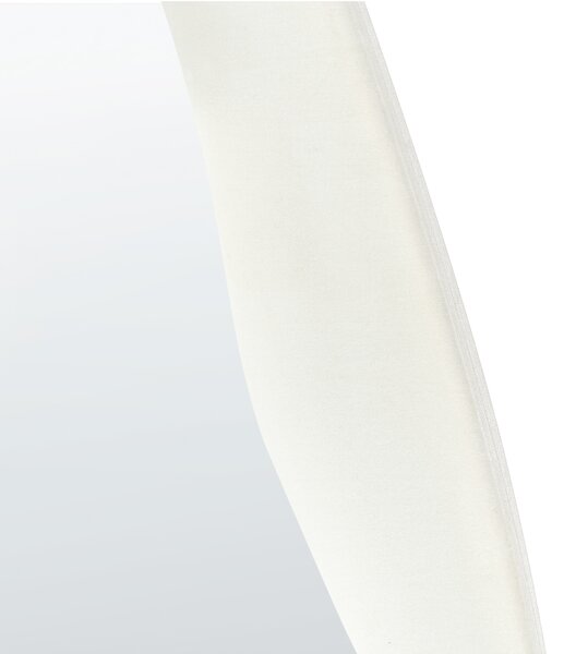Nástenné zrkadlo biele MDF zamatový rám sklo 57 x 160 cm nepravidelný tvar závesné na stenu moderný štýl