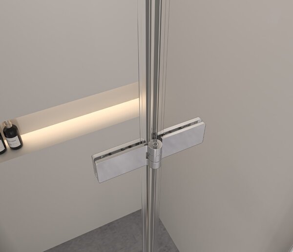Erga Berlin, skladacie sprchové dvere do otvoru 70x195 cm, 6mm číre sklo, chrómový profil, ERG-V02-BERLIN-D070-CR