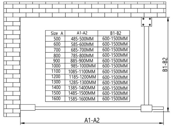 Erga Paris, sprchová zástena Walk-In 30x200 cm, 8mm šedé sklo, brúsená oceľ, ERG-V02-PARIS-030x200-GR-BS
