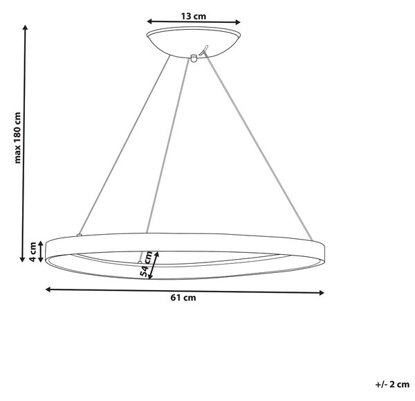 Závesná lampa zlatá kovová integrované LED svetlo moderný okrúhly dizajn elegantné osvetlenie