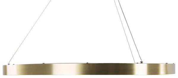 Závesná lampa zlatá kovová integrované LED svetlo moderný okrúhly dizajn elegantné osvetlenie