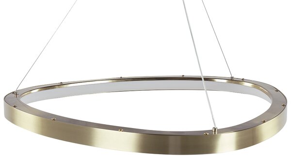 Závesná lampa zlatá kovová integrované LED svetlo moderný okrúhly dizajn elegantné osvetlenie