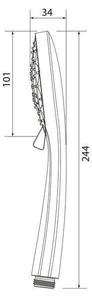 Sapho Sapho, Ručná masážná sprcha, 4 režimy, priemer 101mm, ABS/čierna mat, 1204-02B