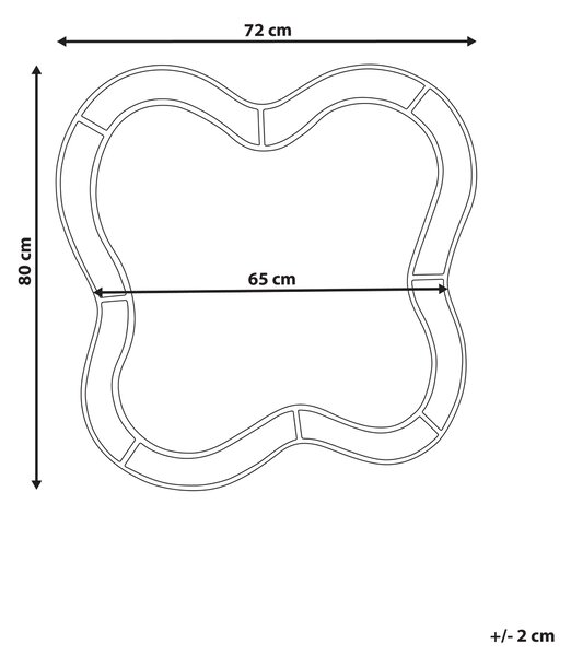 Nástenné zrkadlo ružové MDF sklenený rám 72 x 79 cm asymetrické moderný štýl obývacia izba chodba
