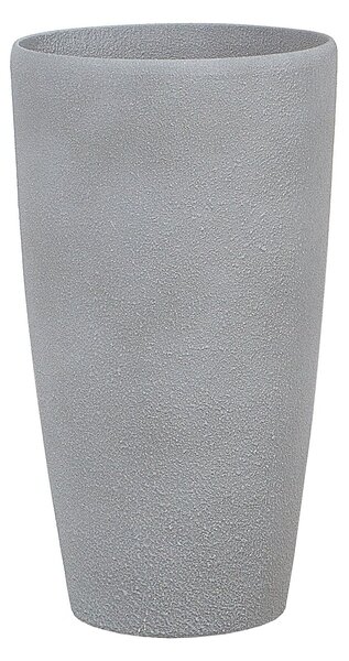 Sada 2 kvetináčov sivá 31 x 31 x 58 cm vysoké kvetináče moderné minimalistické črepníky vonkajšie izbové doplnky